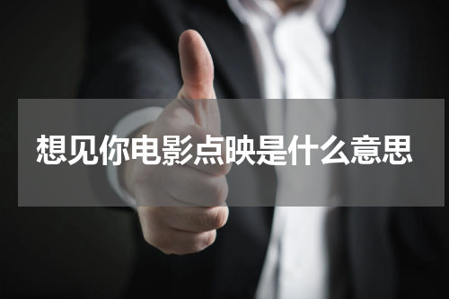想见你电影点映是什么意思