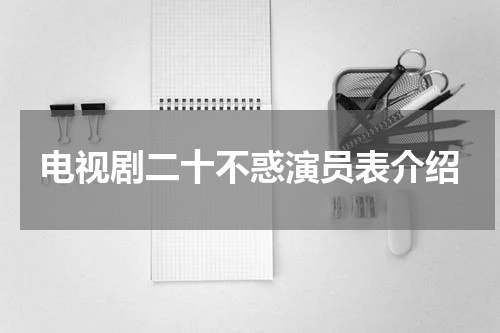 电视剧二十不惑演员表介绍