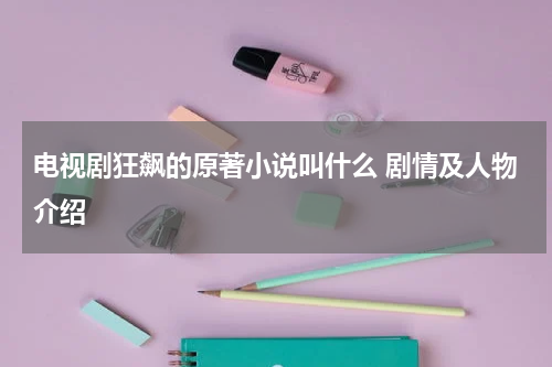 电视剧狂飙的原著小说叫什么 剧情及人物介绍