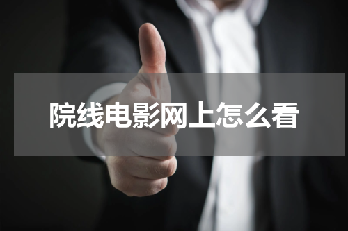 院线电影网上怎么看