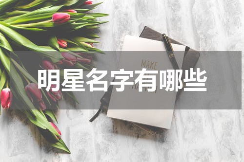 明星名字有哪些