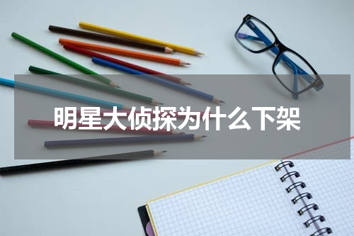明星大侦探为什么下架