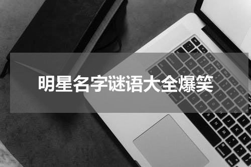 明星名字谜语大全爆笑