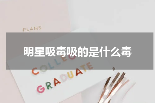 明星吸毒吸的是什么毒