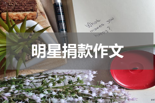 明星捐款作文