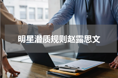 明星潜质规则赵露思文