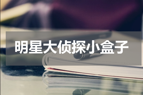 明星大侦探小盒子