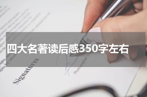 四大名著读后感350字左右