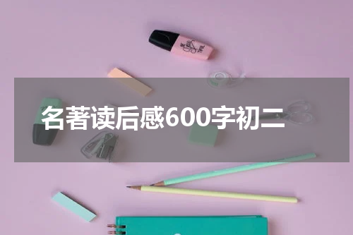名著读后感600字初二
