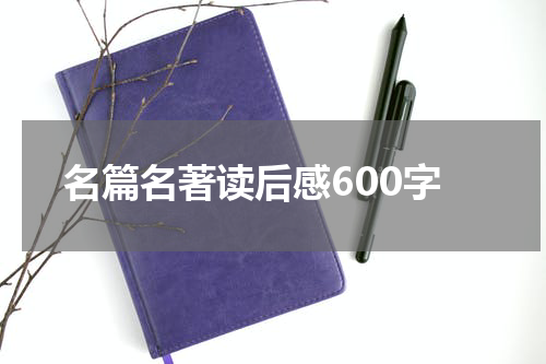 名篇名著读后感600字
