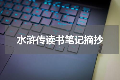 水浒传读书笔记摘抄