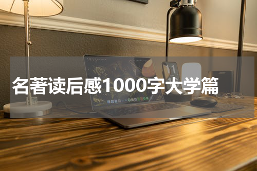 名著读后感1000字大学篇