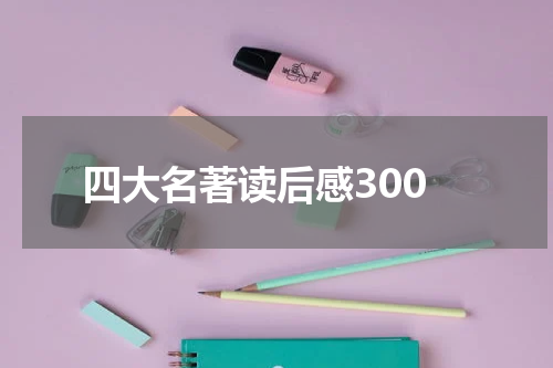 四大名著读后感300