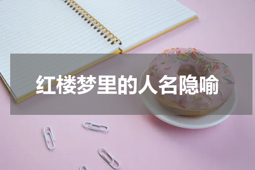红楼梦里的人名隐喻