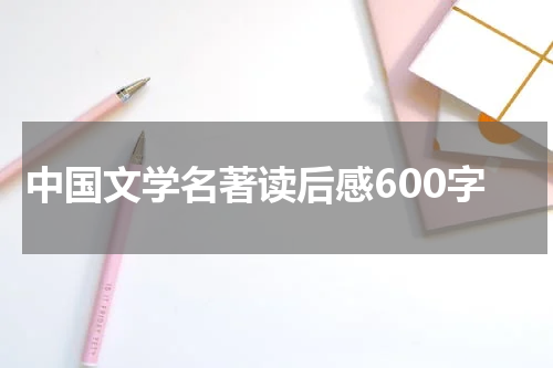 中国文学名著读后感600字