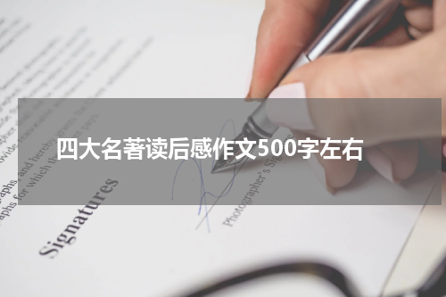 四大名著读后感作文500字左右