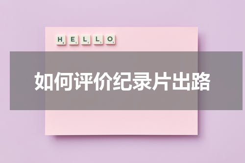 如何评价纪录片出路