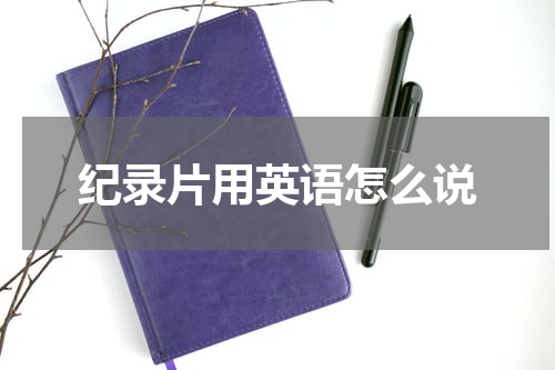 纪录片用英语怎么说