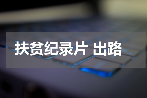 扶贫纪录片 出路