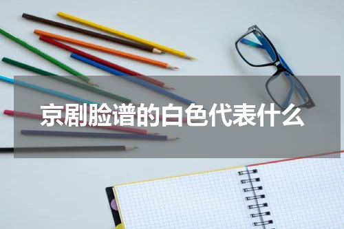 京剧脸谱的白色代表什么