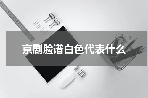 京剧脸谱白色代表什么