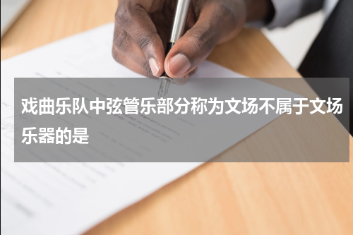 戏曲乐队中弦管乐部分称为文场不属于文场乐器的是