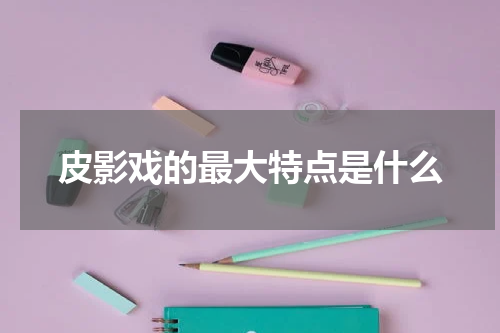 皮影戏的最大特点是什么