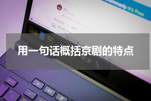 用一句话概括京剧的特点