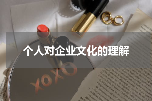 个人对企业文化的理解