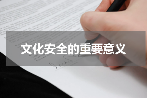 文化安全的重要意义
