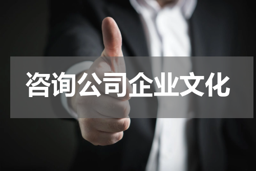 咨询公司企业文化