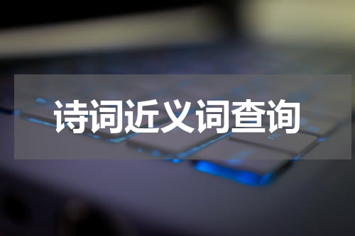 诗词近义词查询