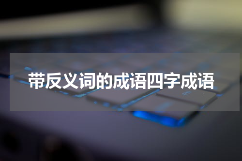 带反义词的成语四字成语