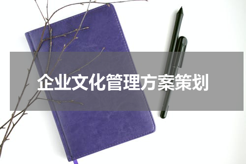企业文化管理方案策划