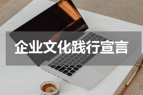 企业文化践行宣言