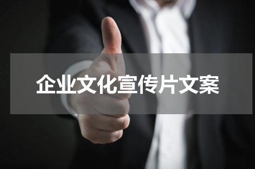 企业文化宣传片文案