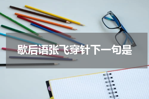 歇后语张飞穿针下一句是