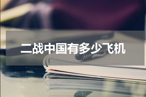 二战中国有多少飞机