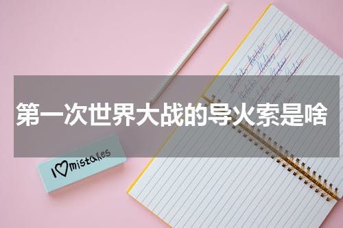 第一次世界大战的导火索是啥