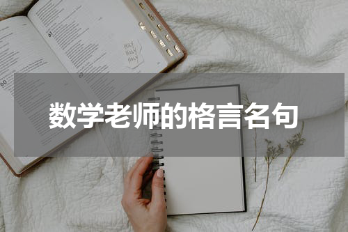 数学老师的格言名句
