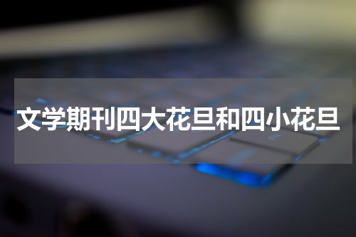 文学期刊四大花旦和四小花旦