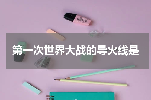 第一次世界大战的导火线是