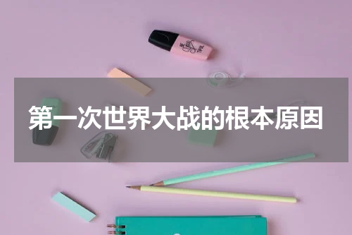 第一次世界大战的根本原因