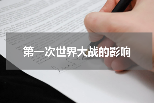 第一次世界大战的影响