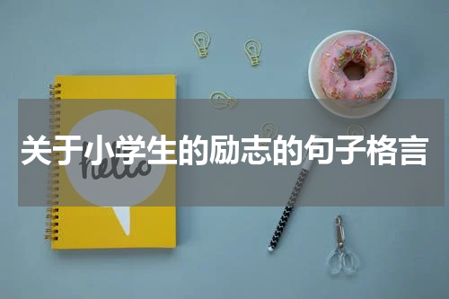 关于小学生的励志的句子格言
