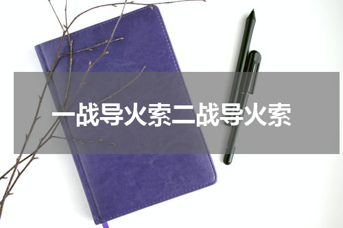 一战导火索二战导火索