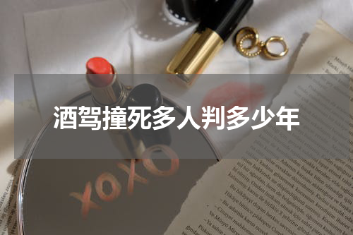酒驾撞死多人判多少年