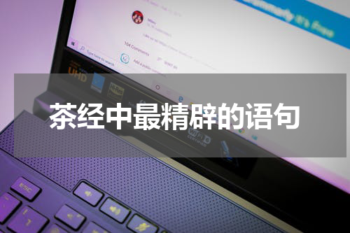 茶经中最精辟的语句