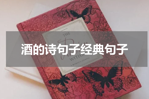 酒的诗句子经典句子