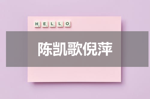 陈凯歌倪萍